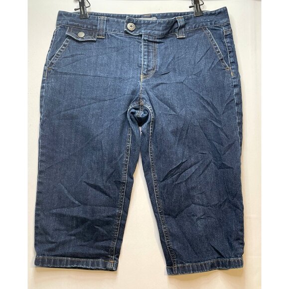 Ann Taylor Denim - Ann Taylor jeans womens 12 petite 33 x 16 curvy fit cropped blue